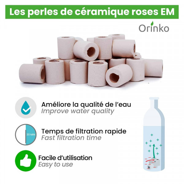 Perles De Céramique EM® Roses X15 - Purifier l'eau - Réduire le