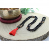 Mala en Obsidienne Noire et Rudraksha 108 perles