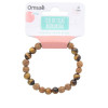 Bracelet Oeil de Tigre et Rudraksha Perles rondes 8 mm