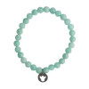 Bracelet Amazonite Perles rondes 6 mm Breloque ange