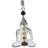 Pendentif Pierres des Chakras Argent 925 Bouddha