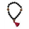 Bracelet Mala en Obsidienne Noire et Rudraksha